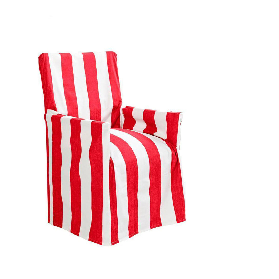 IDC Homewares Cotton Director Chair Seat Cover Red Stripes
