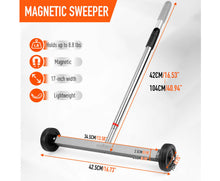Load image into Gallery viewer, Magnetic Sweeper Broom Rolling Wheeled 17inch
