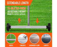 Load image into Gallery viewer, Magnetic Sweeper Broom Rolling Wheeled 17inch
