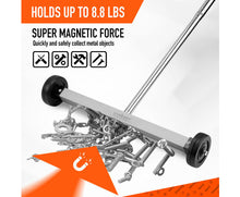Load image into Gallery viewer, Magnetic Sweeper Broom Rolling Wheeled 17inch
