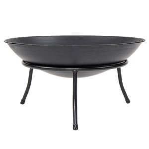 Iron Fire Bowl Traditional Log Fire Pit Black