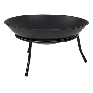 Iron Fire Bowl Traditional Log Fire Pit Black