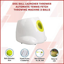 Load image into Gallery viewer, Dog Ball Launcher Thrower Automatic Tennis Fetch Throwing Machine 3 Balls
