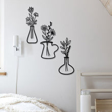 Load image into Gallery viewer, Metal Iron Flower Vase Wall Art Decoration
