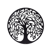 Load image into Gallery viewer, French Rustic 60cm Tree of Life &amp; Birds Round Metal Wall Garden Art Sculpture
