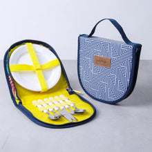 Load image into Gallery viewer, Lazy Dayz Picnic Cutlery Wallet Set - Mossman
