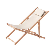 Load image into Gallery viewer, Gardeon Outdoor Folding Deck Chair Wooden Beige
