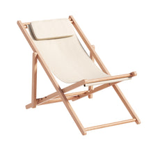 Load image into Gallery viewer, Gardeon Outdoor Folding Deck Chair Wooden Beige
