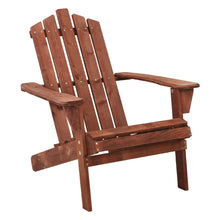 Load image into Gallery viewer, Gardeon Adirondack Wooden Outdoor Hamptons Chair Brown
