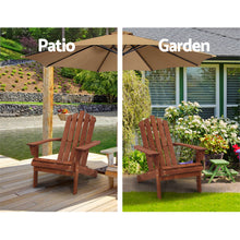 Load image into Gallery viewer, Gardeon Adirondack Wooden Outdoor Hamptons Chair Brown
