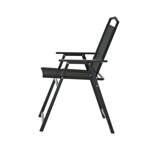 Gardeon Outdoor Folding Patio Chairs Set 2 Black