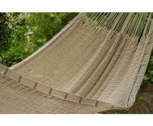 Mayan Legacy Queen Size Outdoor Mexican Hammock Cream