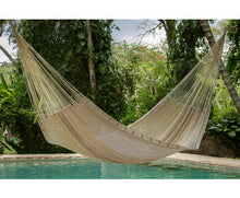 Load image into Gallery viewer, Mayan Legacy Queen Size Outdoor Mexican Hammock Cream
