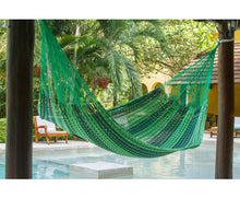 Load image into Gallery viewer, Mayan Legacy Queen Size Outdoor Mexican Hammock Garden Green
