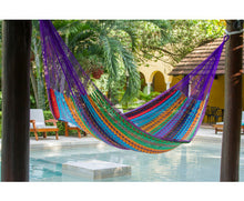 Load image into Gallery viewer, Mayan Legacy Queen Size Outdoor Mexican Hammock Mixed Colour
